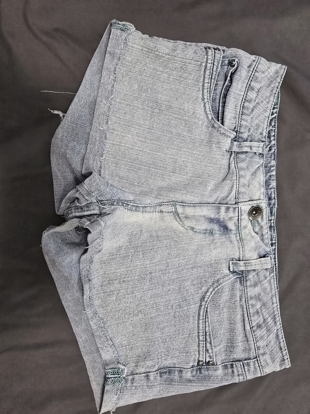 lei Light Blue Washed Denim Jean Shorts